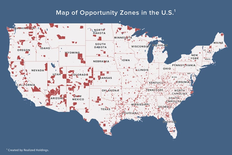 Map of QOZs in US by state