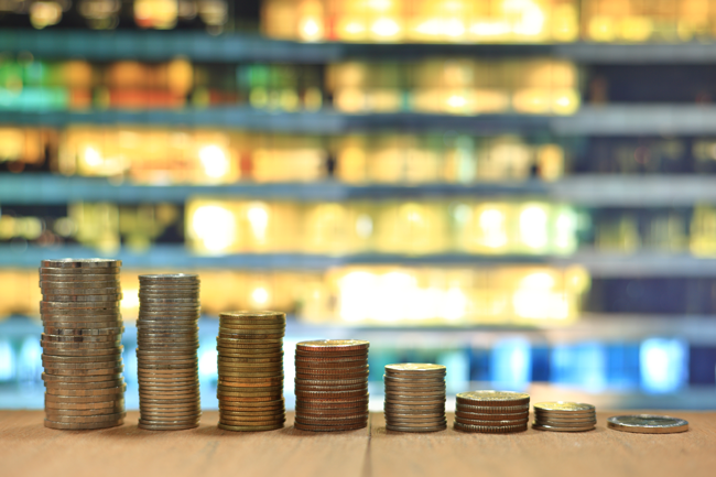 coins-trending-downward-depreciation-AS-183694071