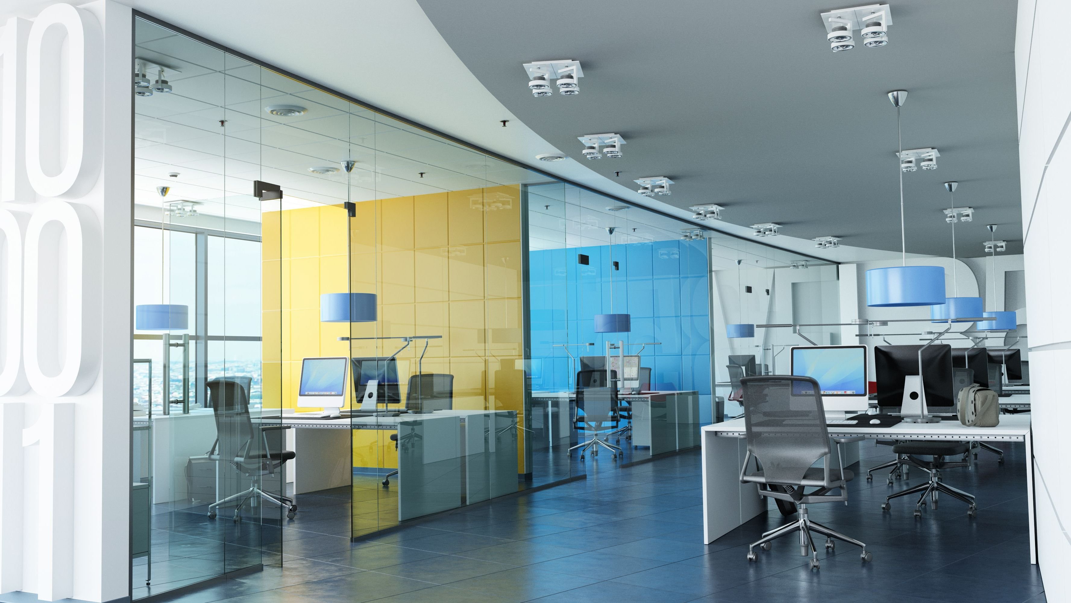 Colorful corporate office 