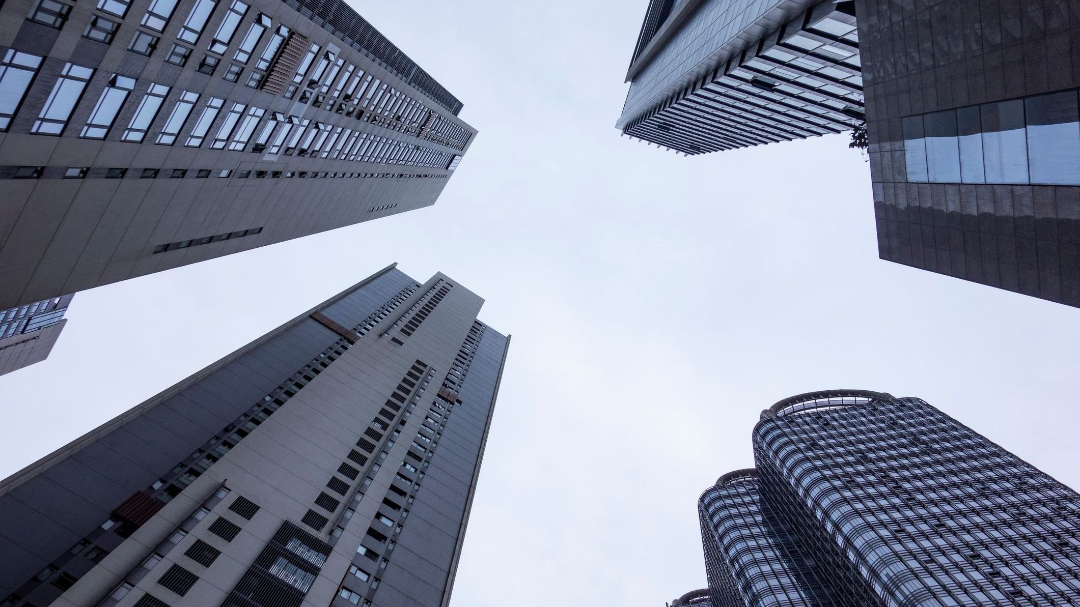 Commercial buildings in the city.