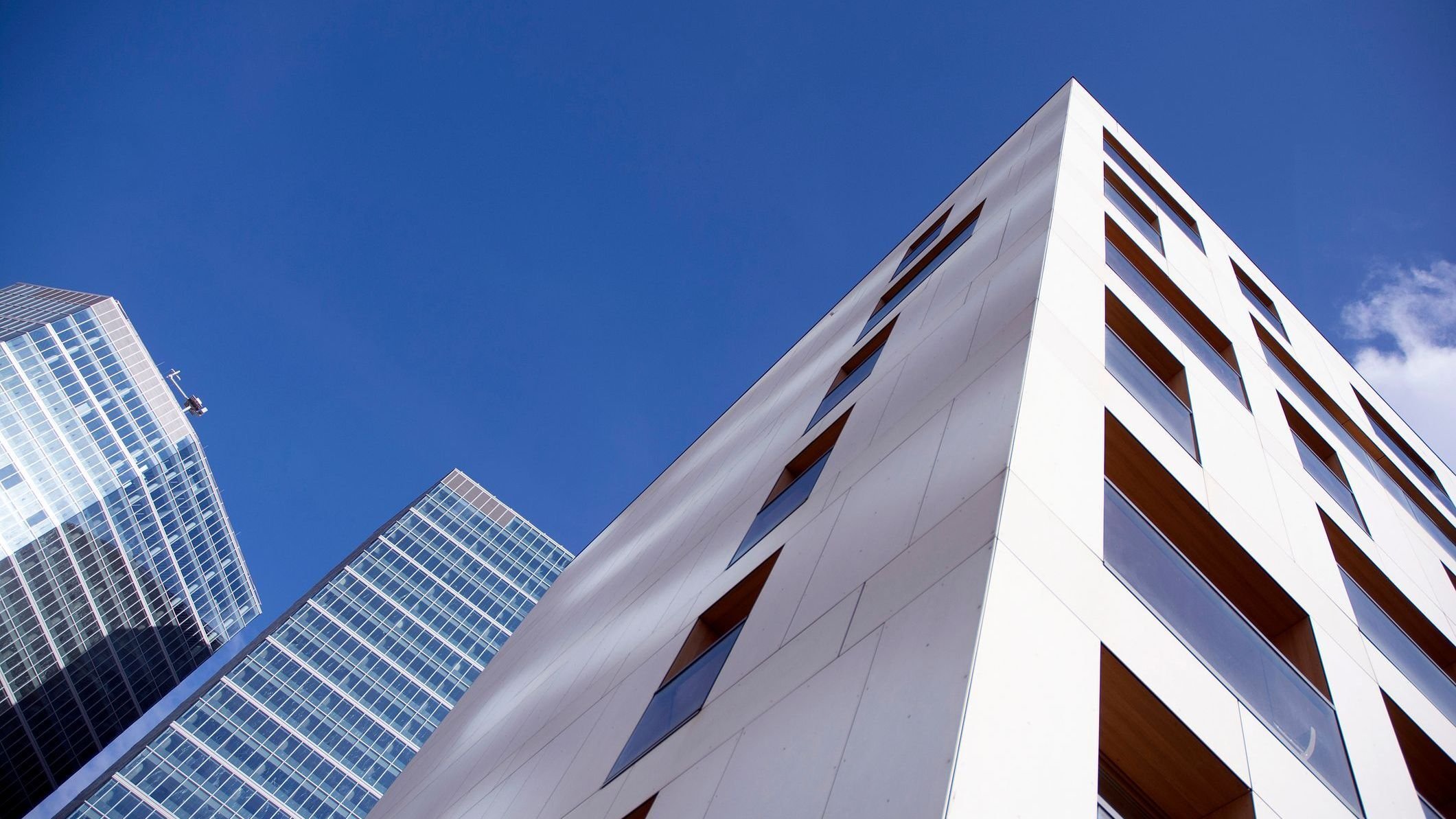 Residential building and high rise office building.
