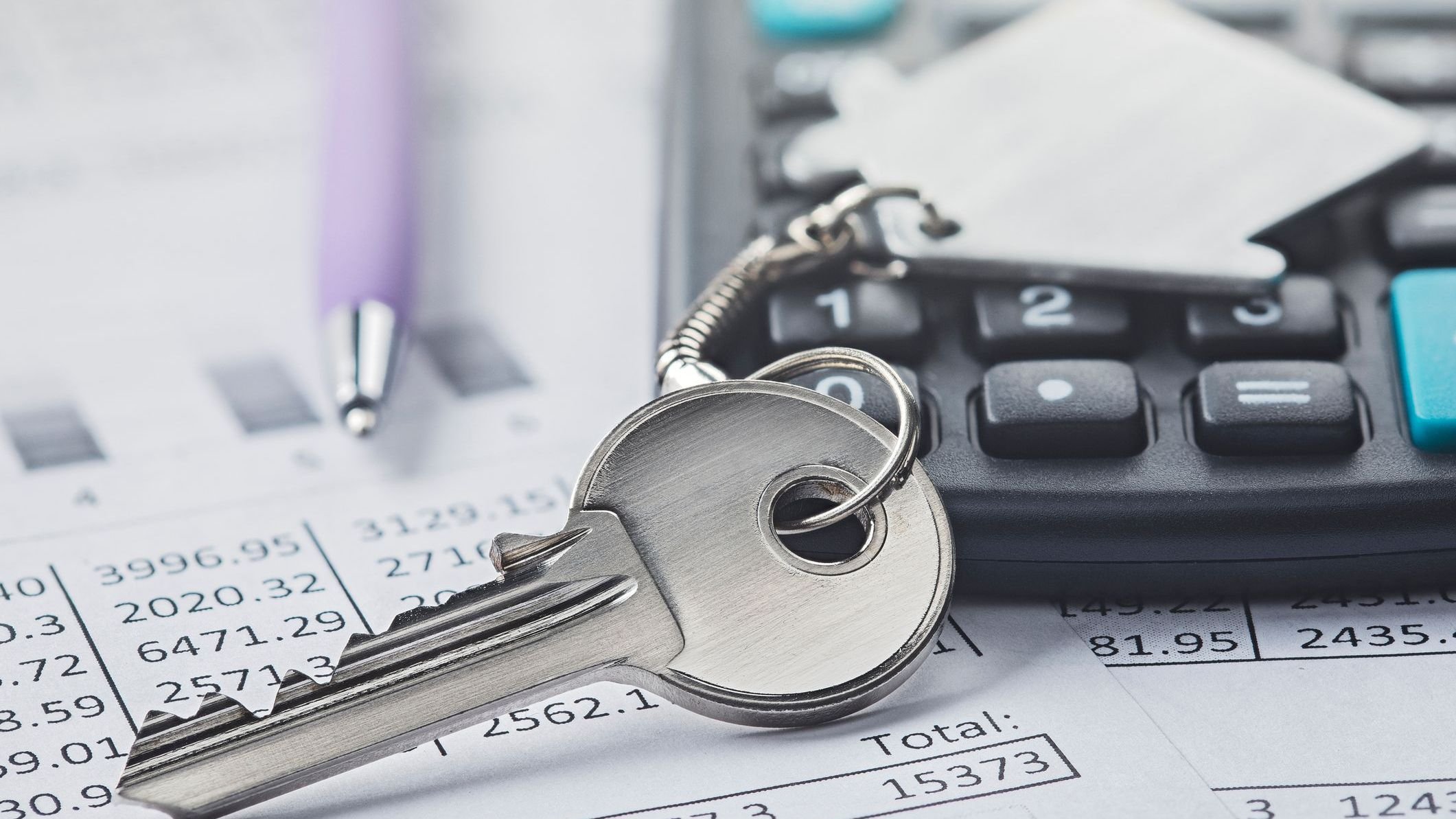 Real estate, keychain with house symbol.