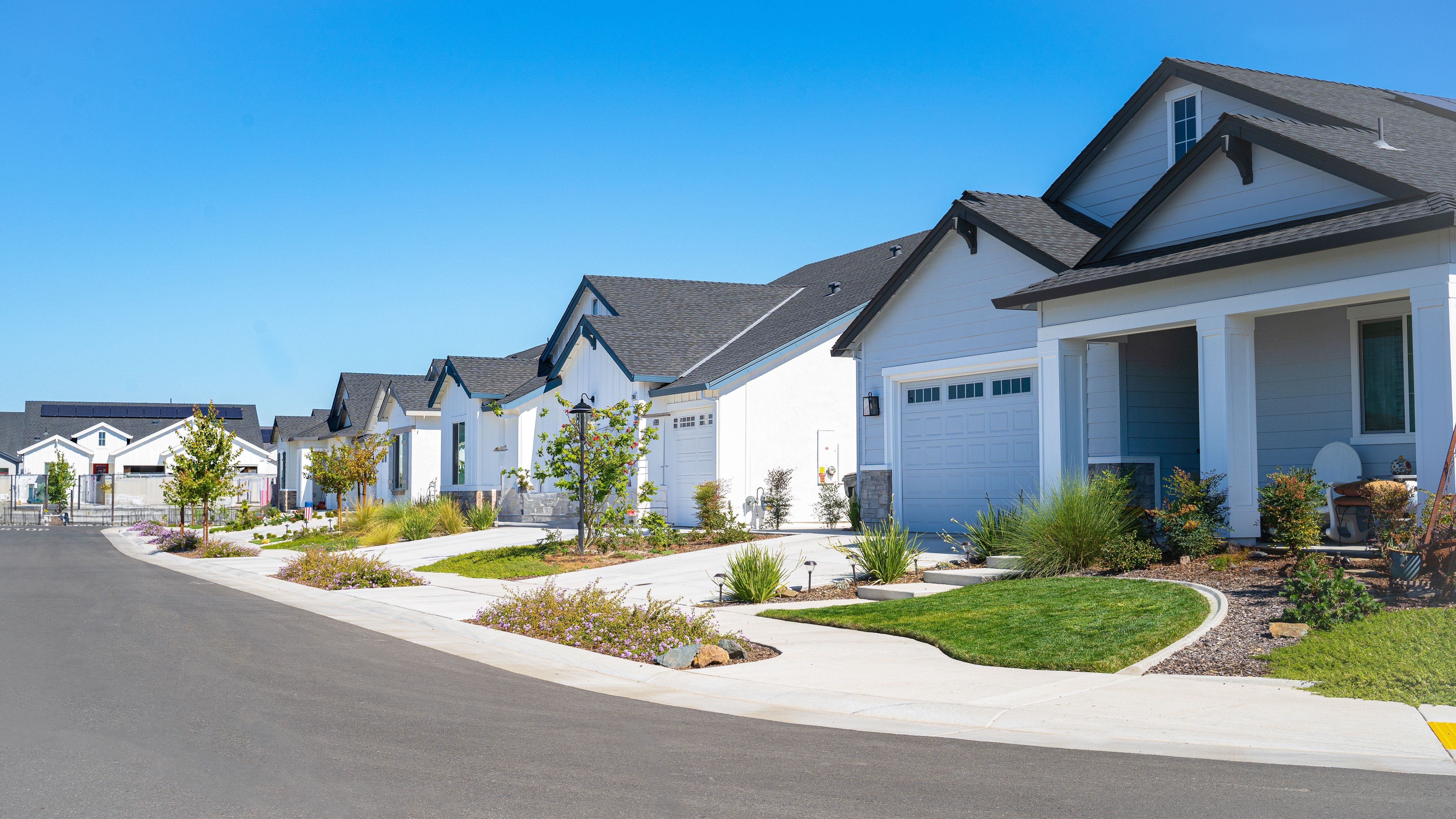 Row of Single story Homes 