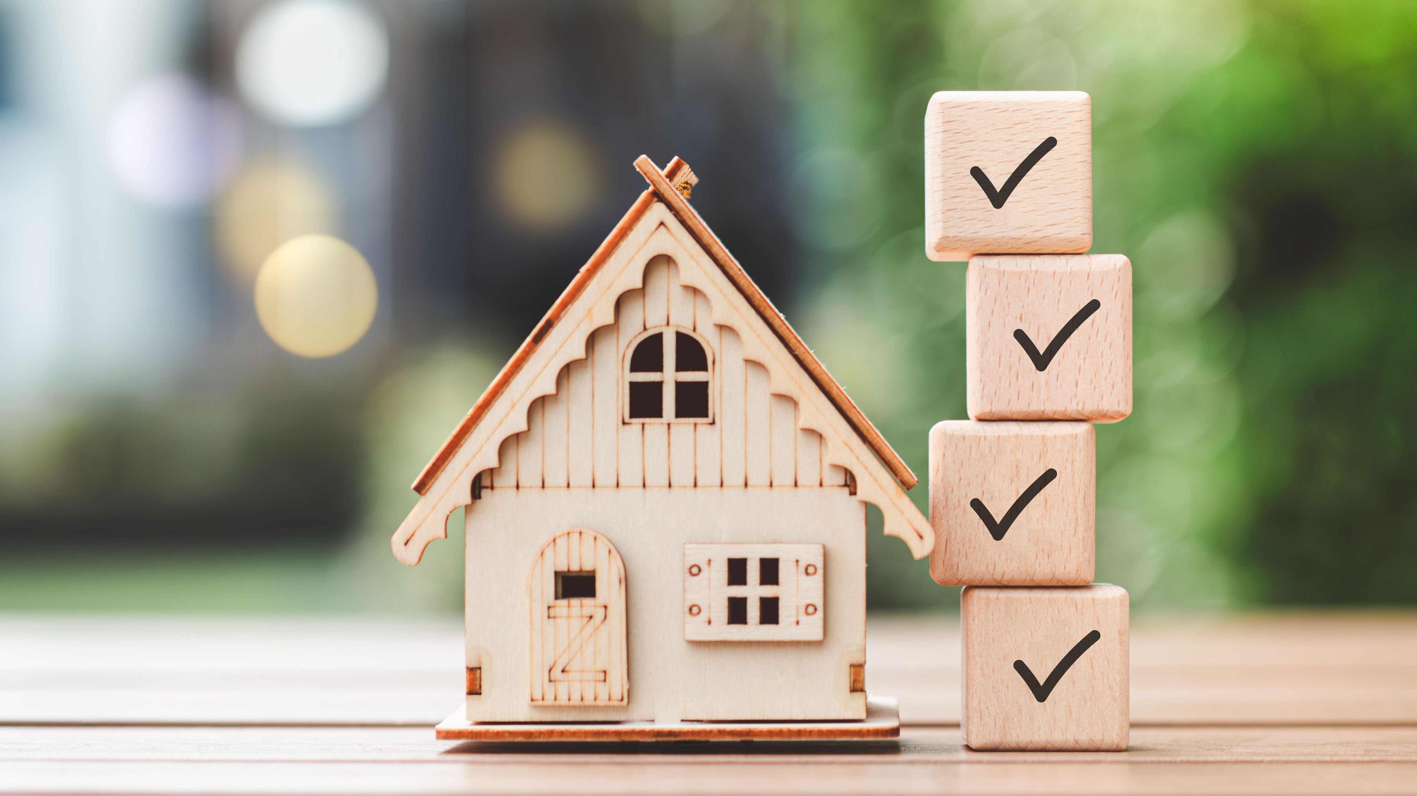 Home buying checklist and complete check mark.
