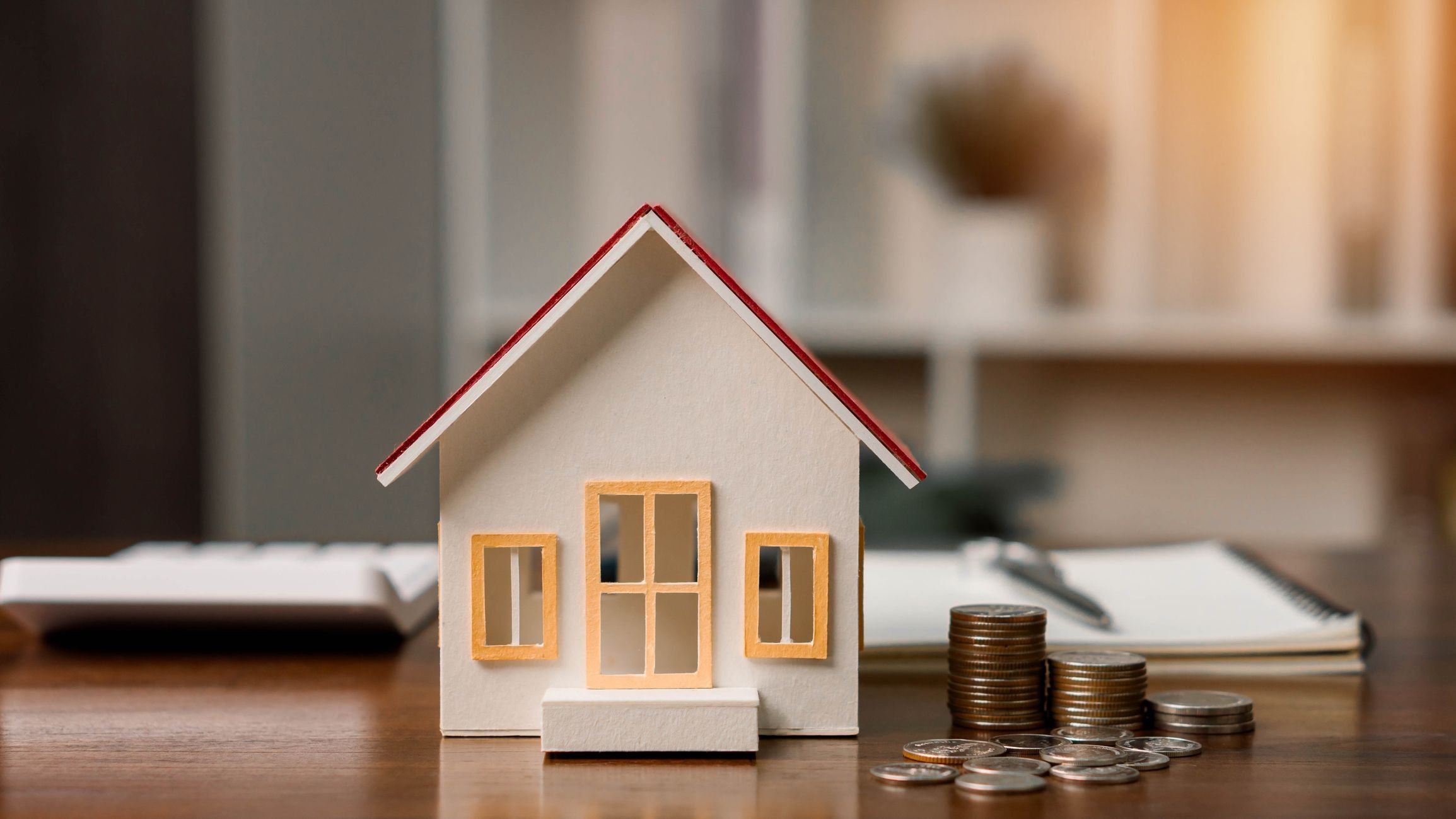 Real estate concept business. residential, financial, loan, rental, finance, agreement, estate, property, real, housing. home insurance and real estate protection. Real estate investment concept. 
