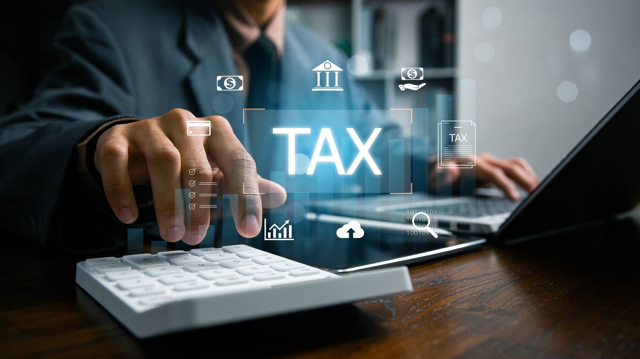 Digital tax calculation.