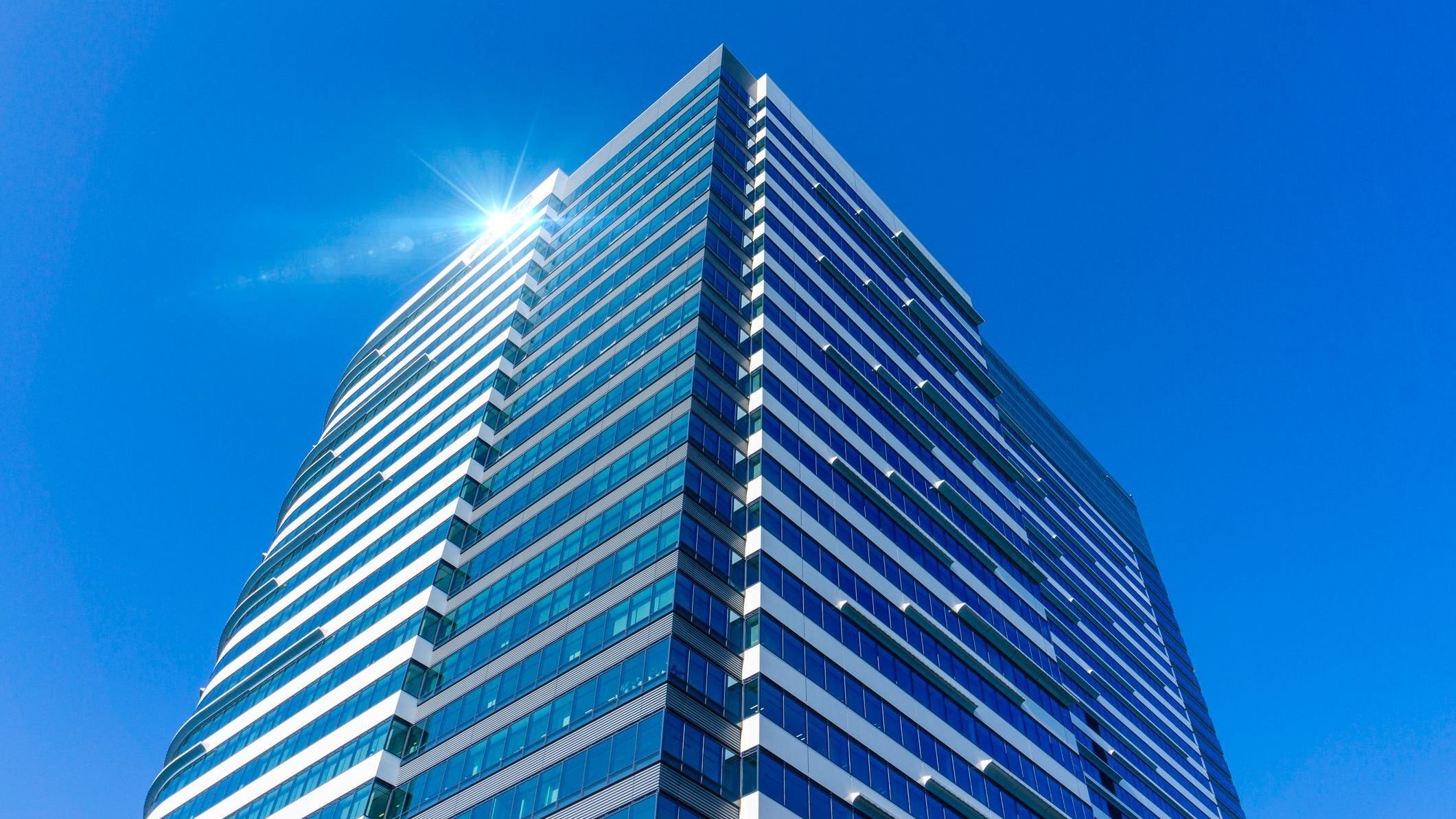 Scenery of high-rise office buildings in the city 
