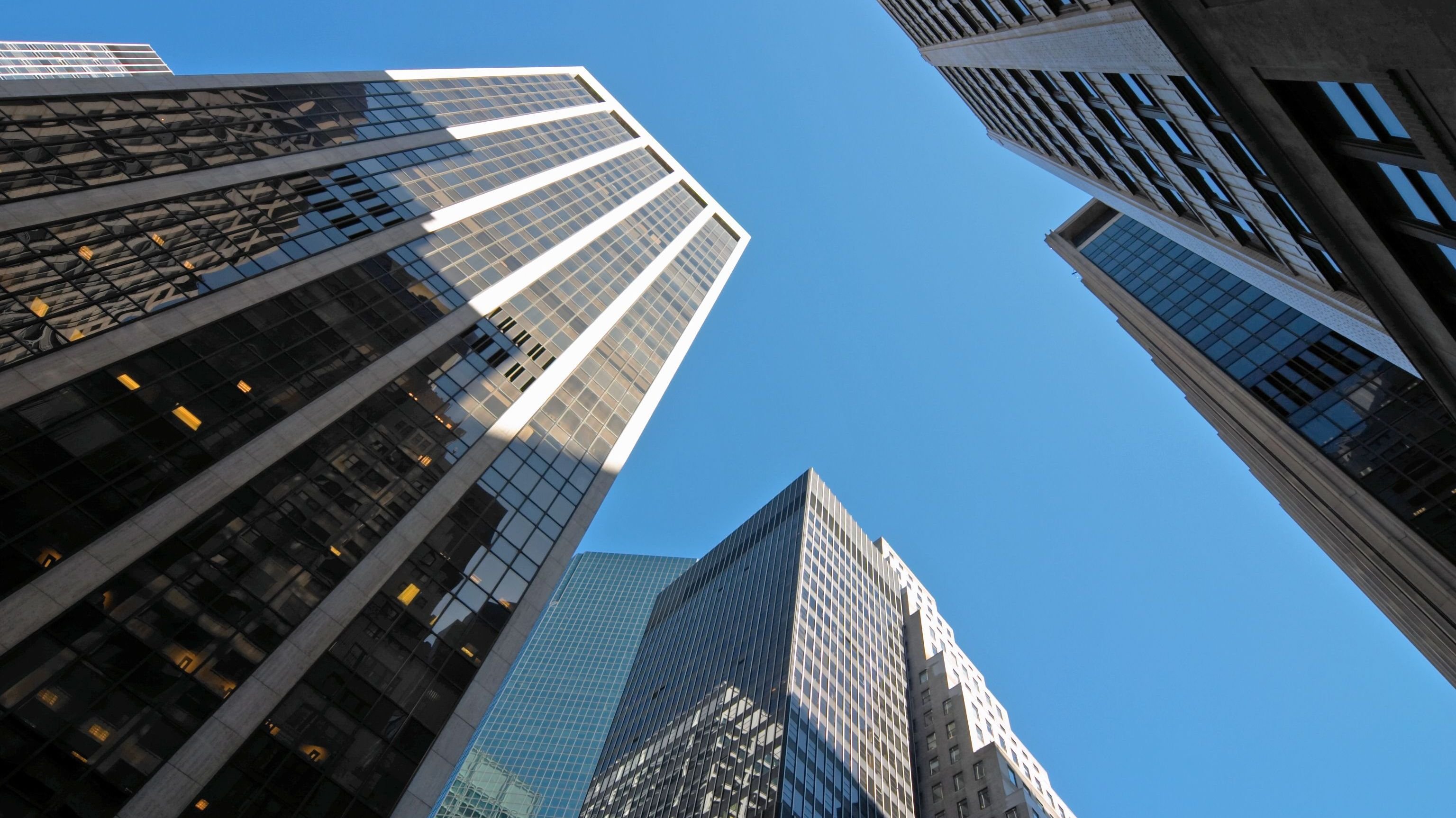 Skyscrapers business office buildings.