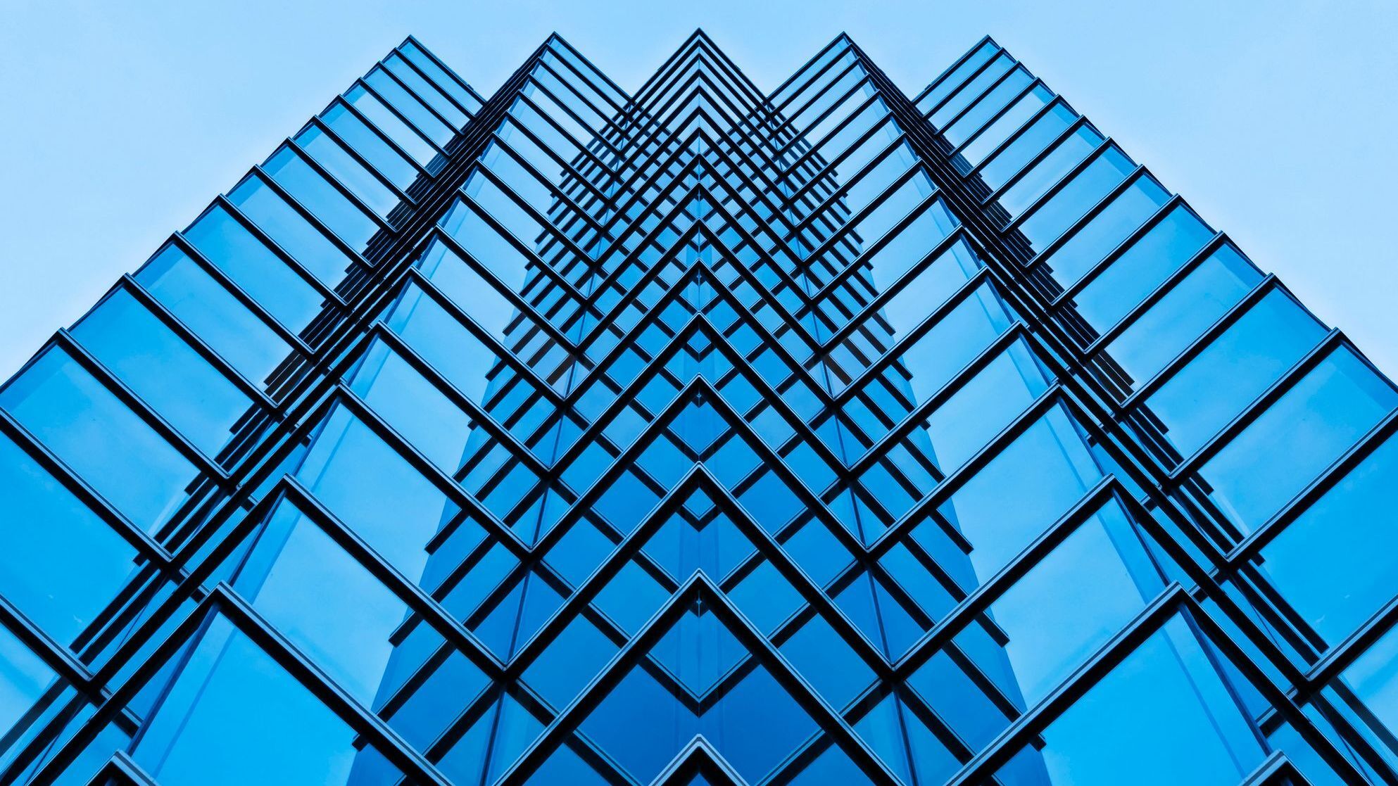 Architecture details Glass wall Modern building exterior.